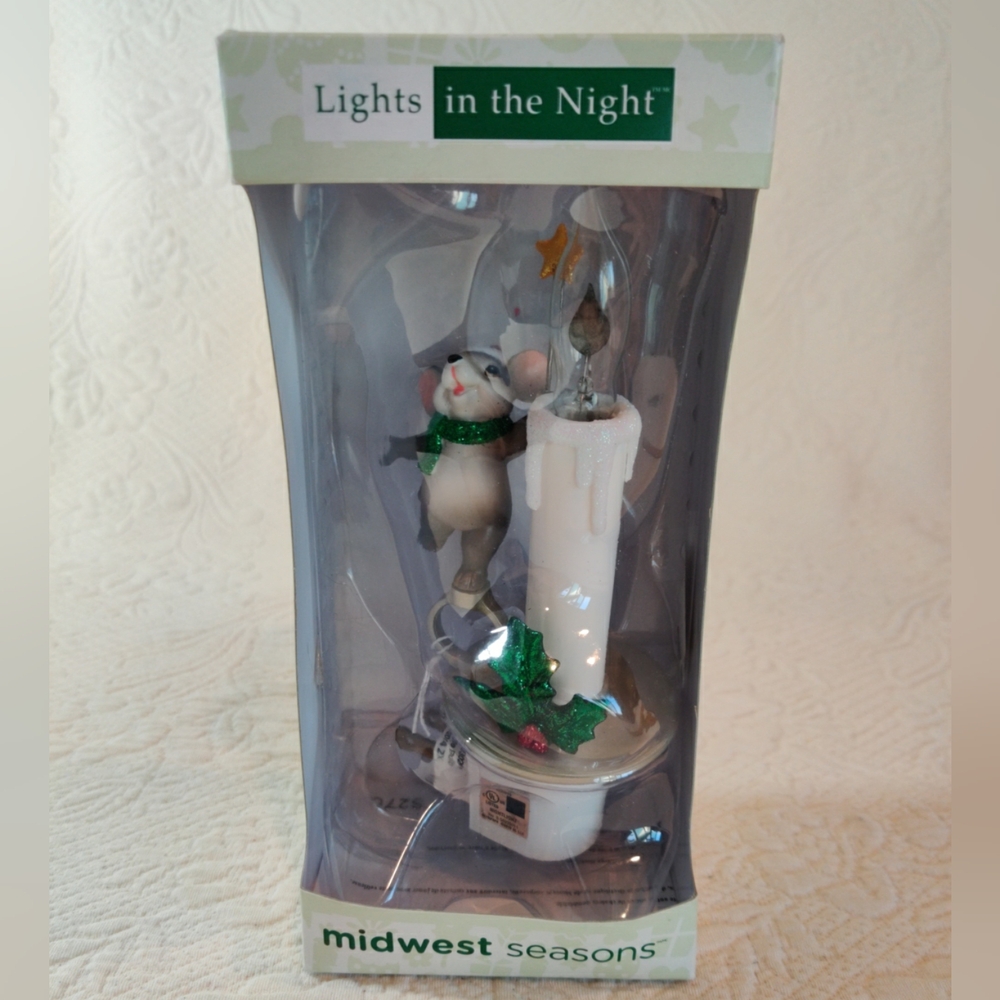 Lights In The Night Midwest Seasons Mouse Lighting Candle Night Light New In box